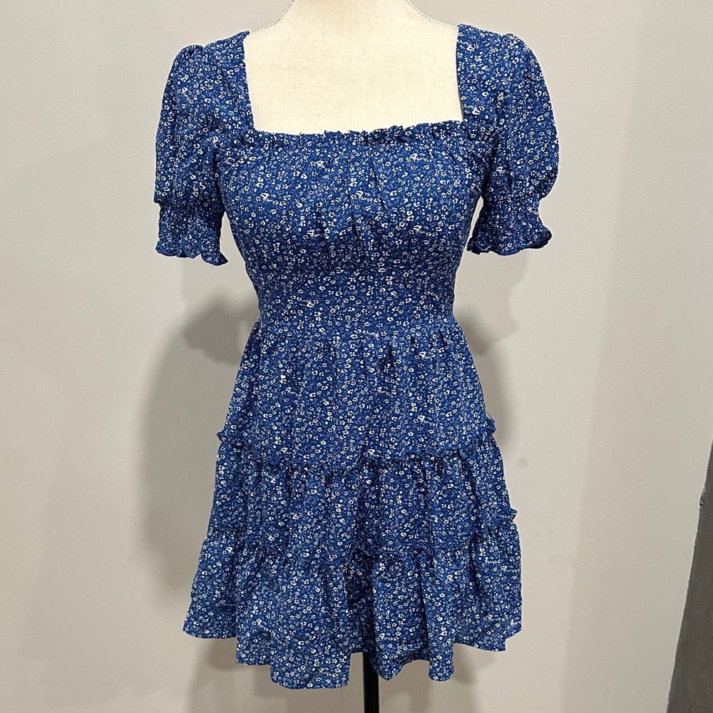 Altar'd State Blue Floral Mini Dress